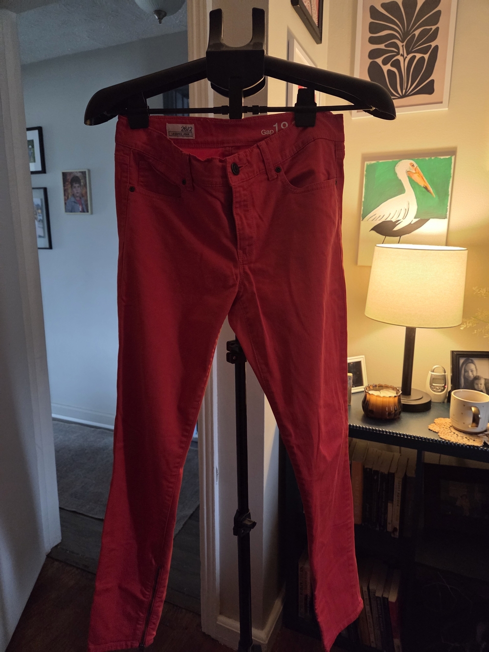 GAP Womens Bright Red Slim Jean